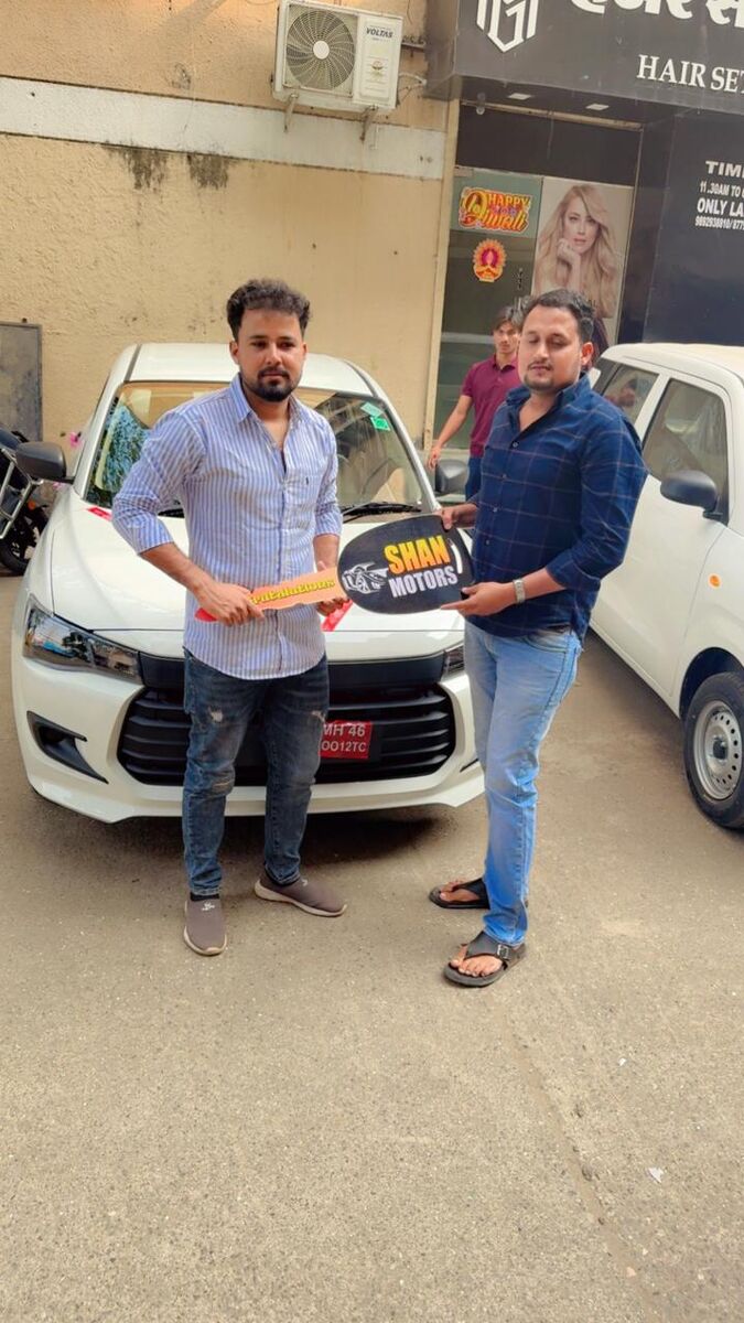 Happy customer with new car